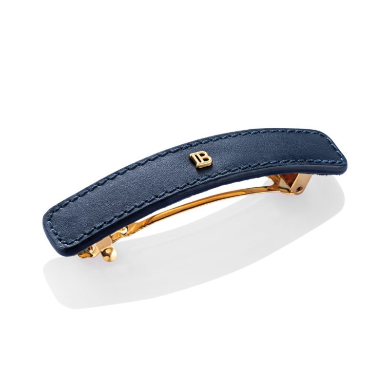 BalmainHair Accessories LimitedEdition Leather Barrette Cosmic Sapphire C4 25 LE HJ BAR L CS C4 25