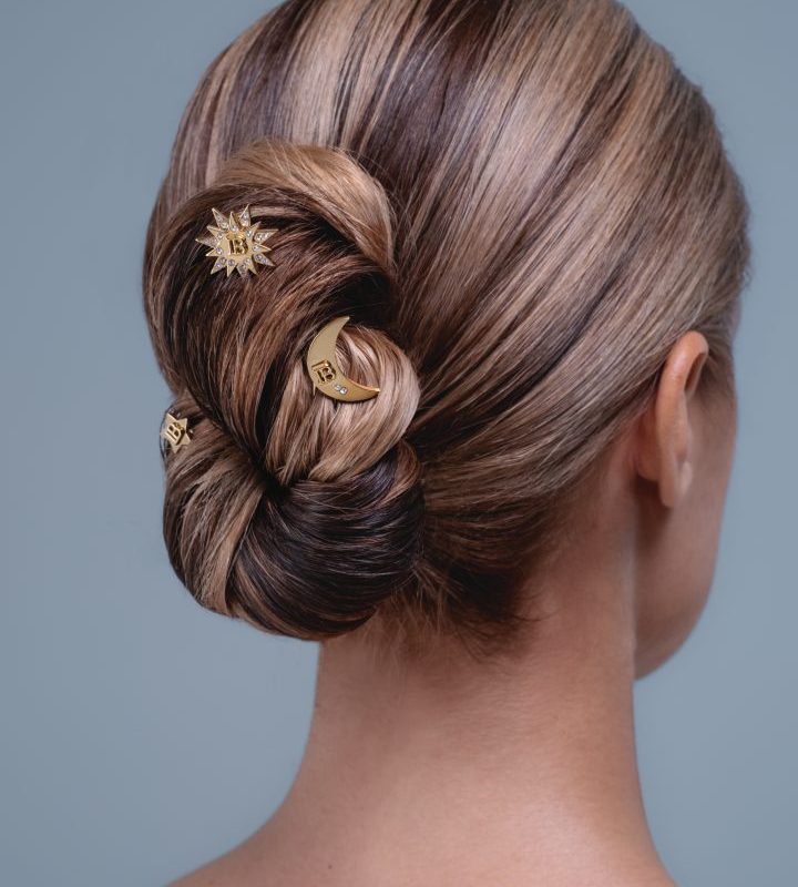 BalmainHair Accessories ModelLimitedEdition Pin Set Gold