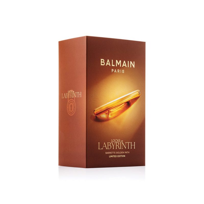 BalmainHair Accessories LimitedEdition Barrette Gold PKG LE HJ BAR G C2 26 Box 1200x1200